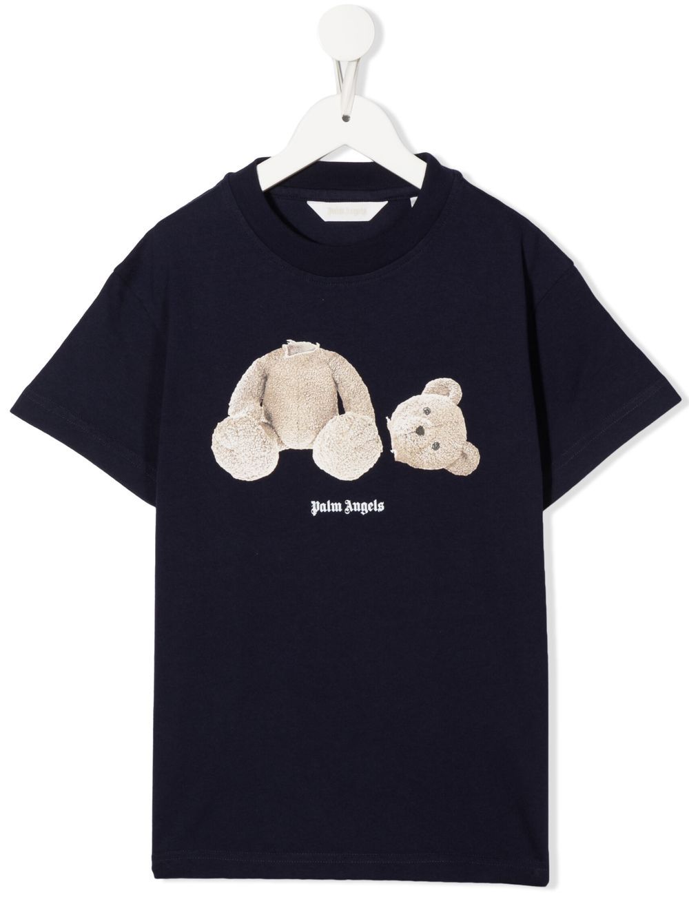 Teddy Bear-print crew-neck T-shirt - Blue
