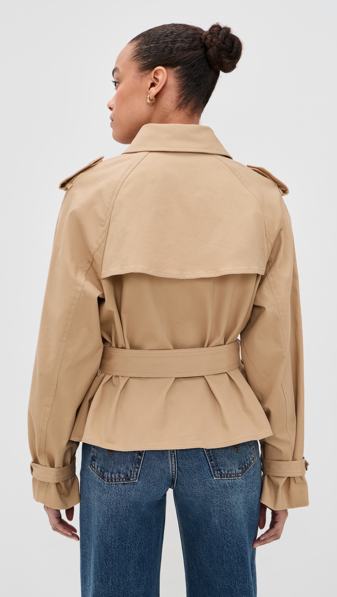 Cropped Trench Jacket Sandy Fawn