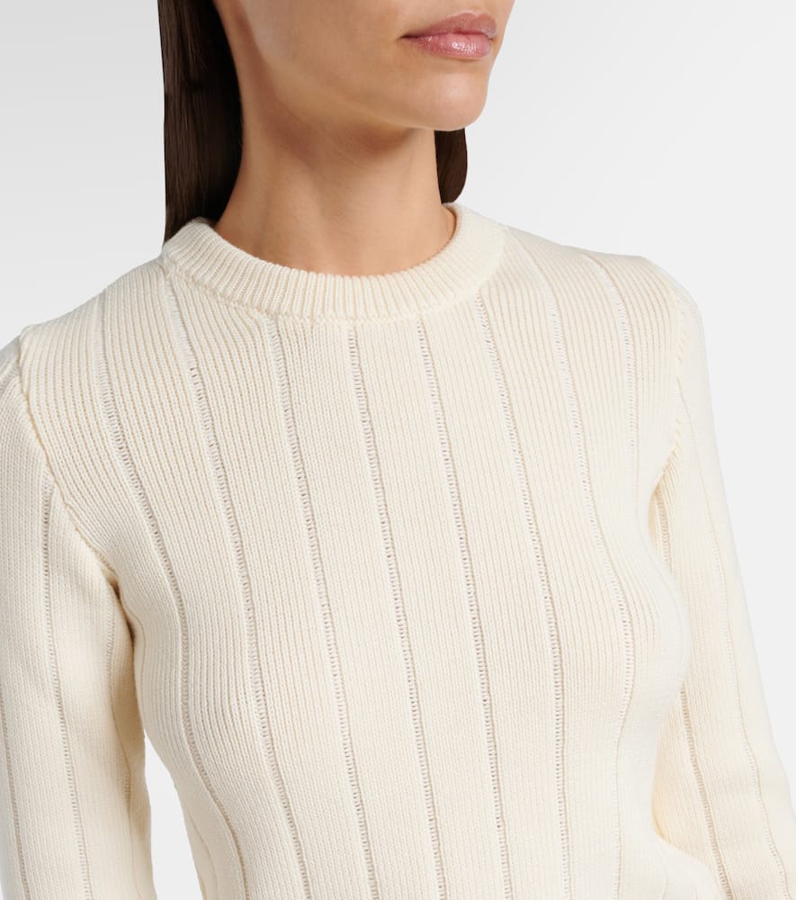 Cable-knit virgin wool sweater