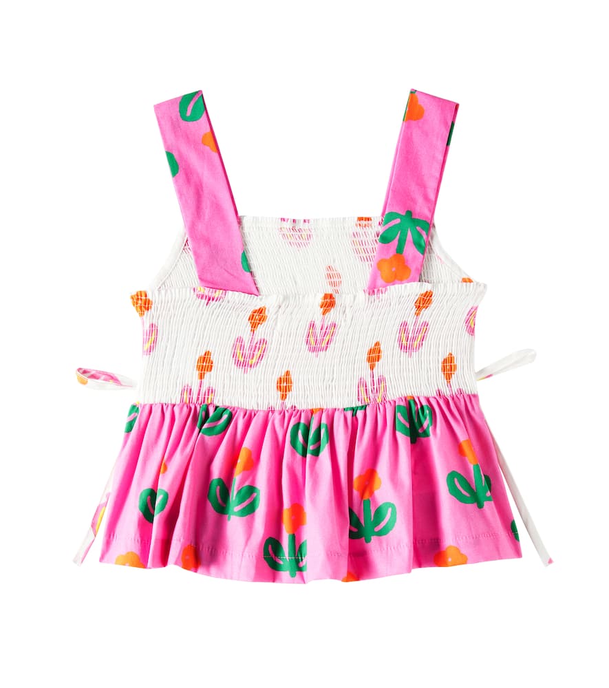 Fábula Flor Singela shirred cotton top