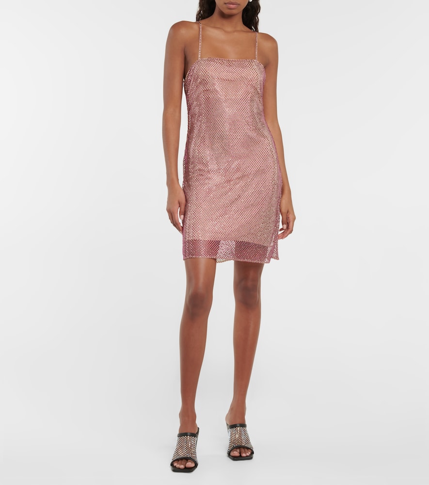 Crystal-embellished minidress