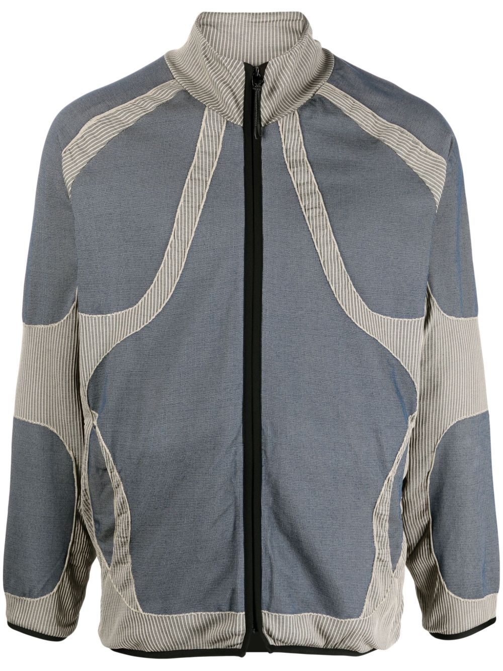 J.LAL panelled bomber jacket - Blue