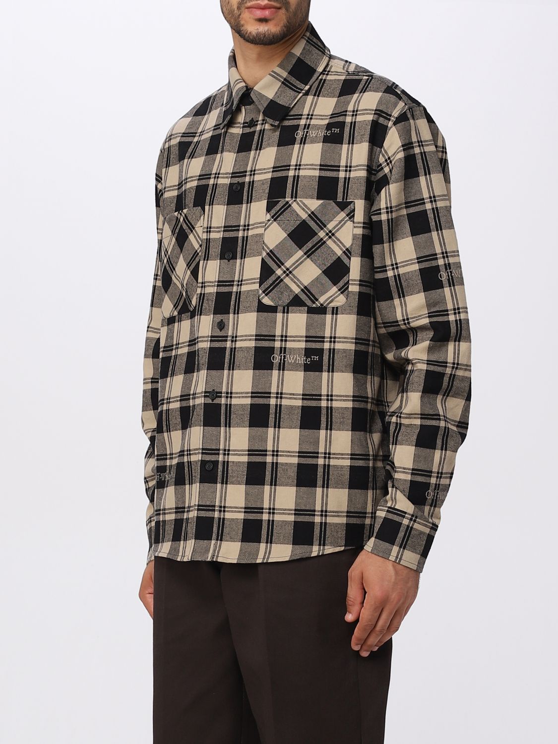 Shirt Men color Beige