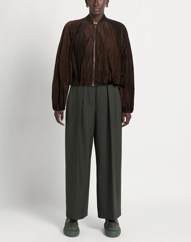 Woman Puffer Dark brown Size S Polyester