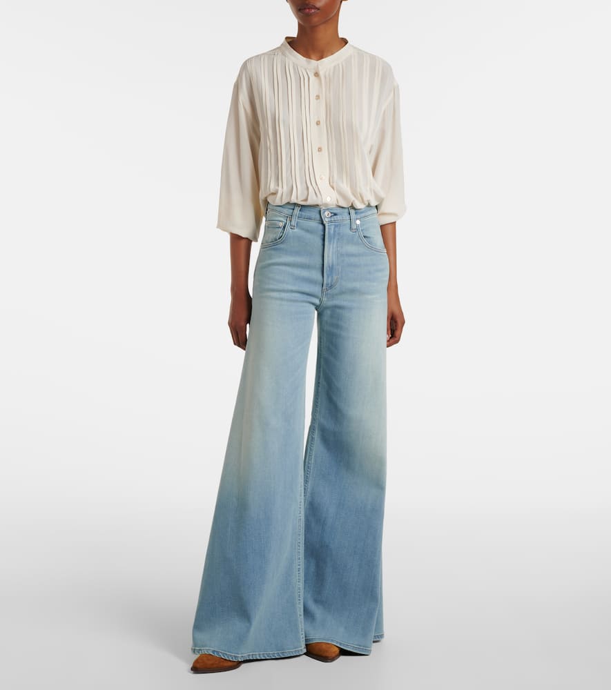 Amari high-rise wide-leg jeans