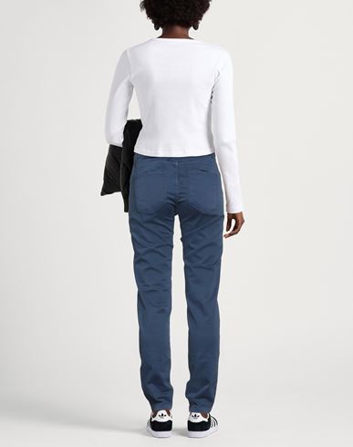 Woman Pants Navy Size 27 Cotton, Elastane
