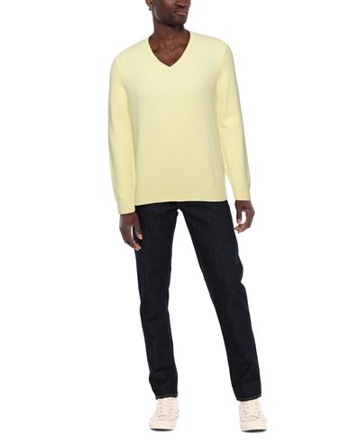 Optimum Man Sweater Pastel yellow Size XXL Wool, Cashmere