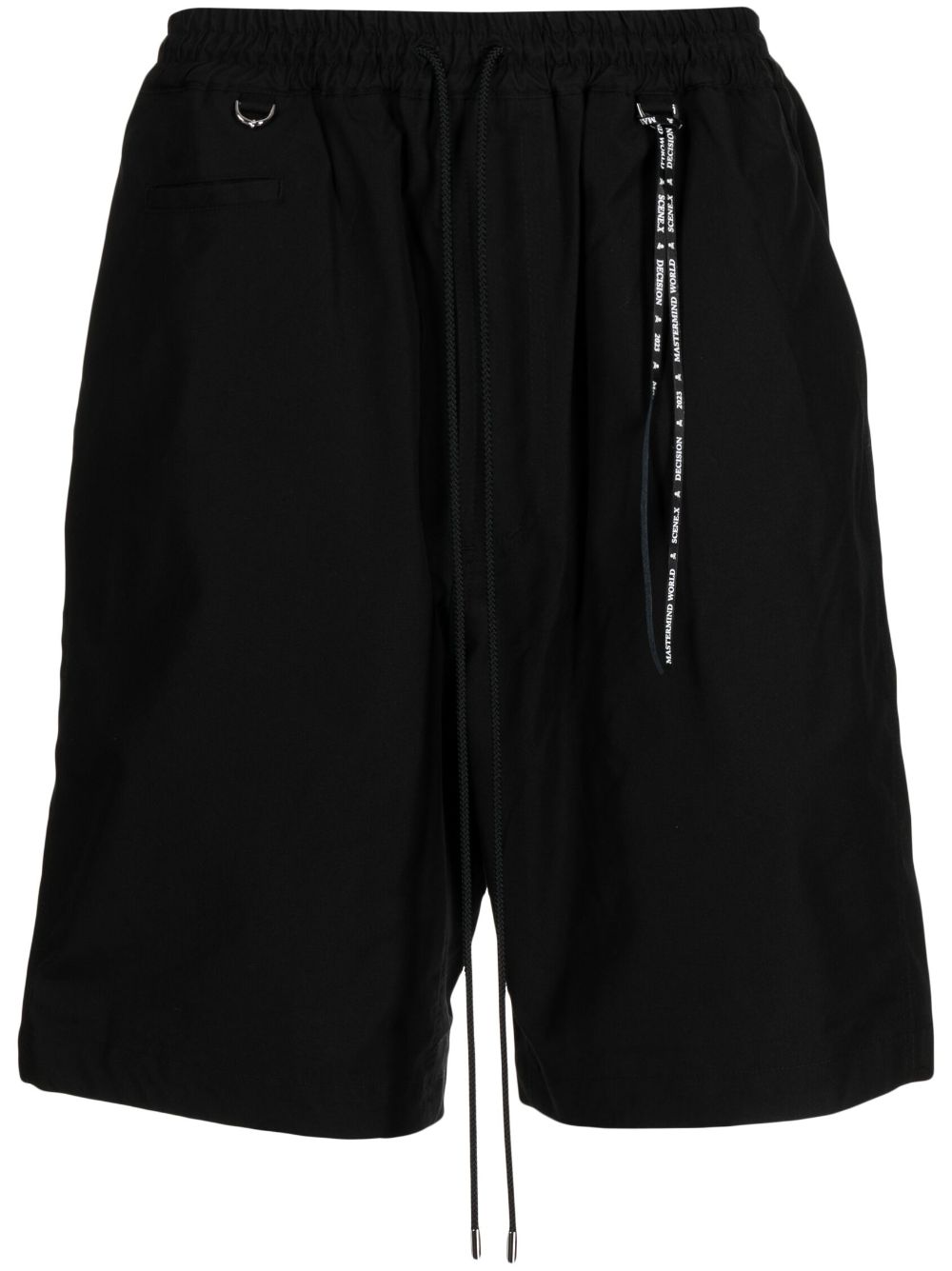 Logo-embroidered bermuda shorts - Black