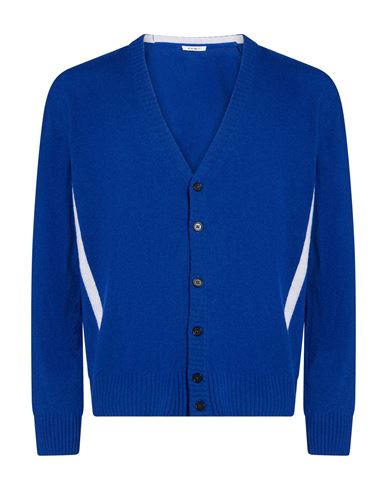 Man Cardigan Blue Size S Wool, Polyamide