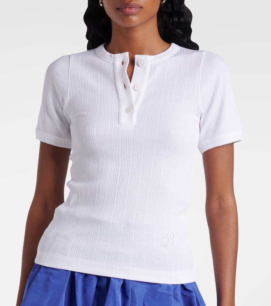 Ribbed-knit T-shirt