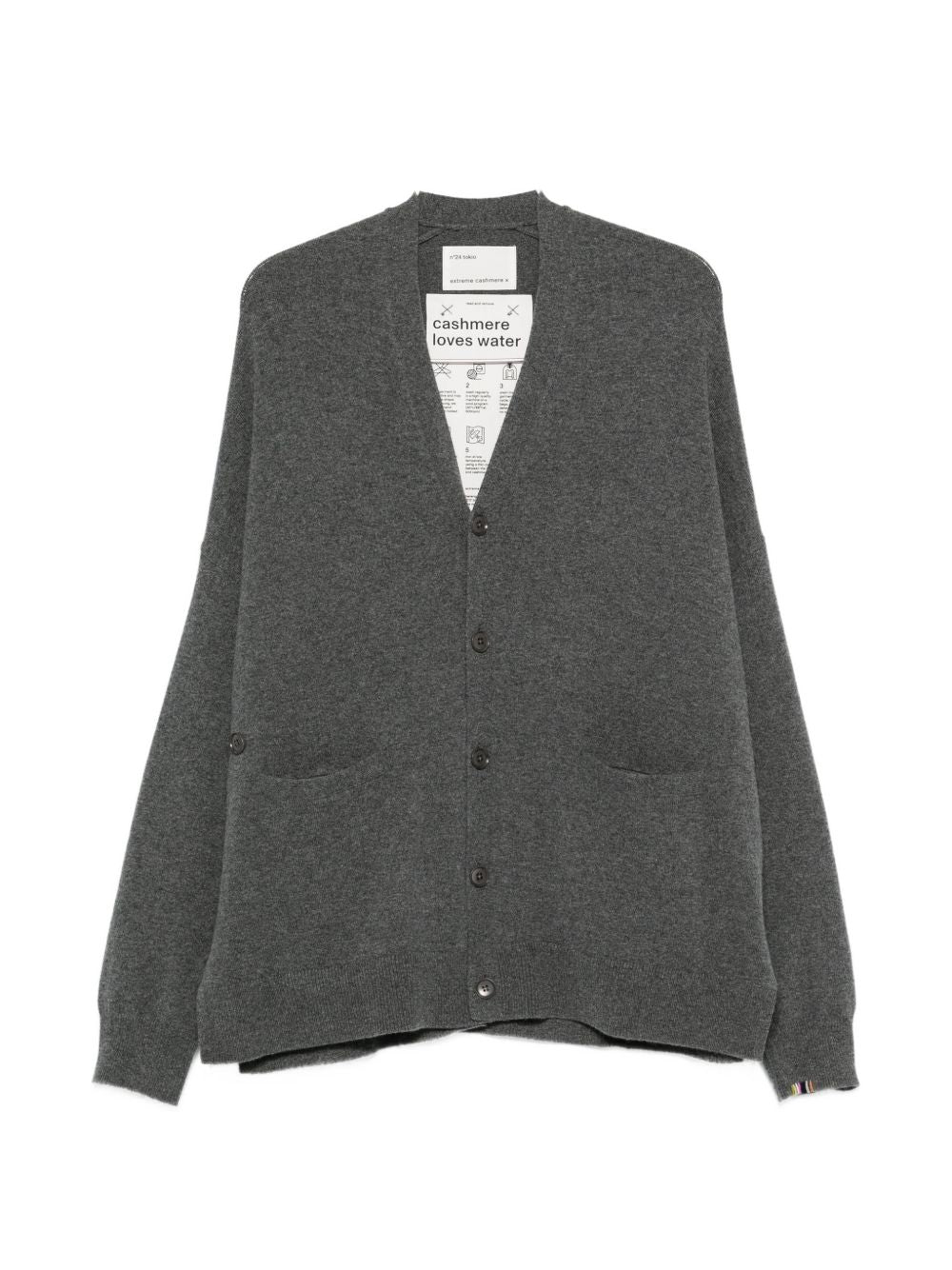 Cashmere Cardigan — Charcoal