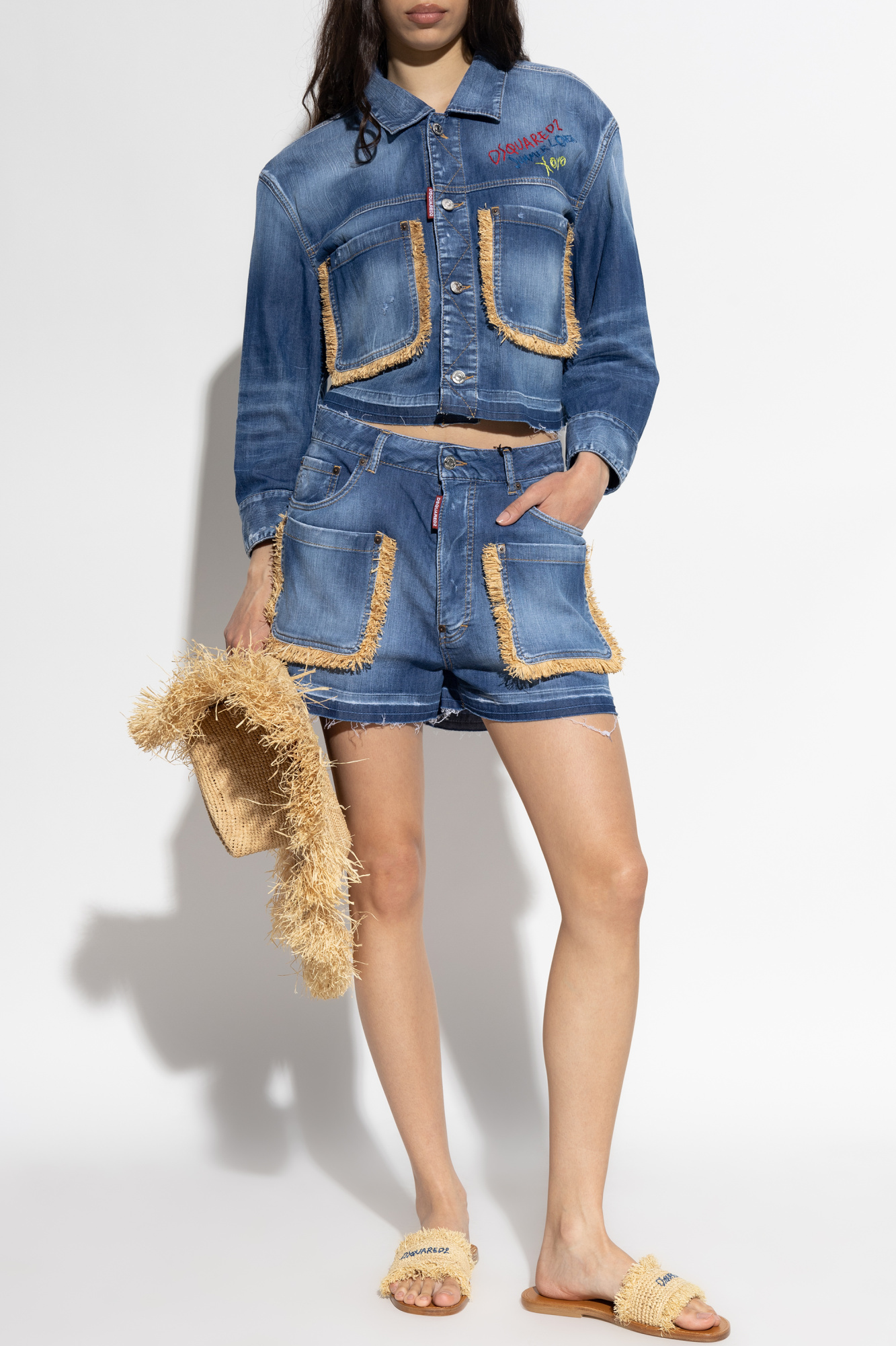 Dsquared2 Denim Jacket `Summer Lovers`, Women's, Blue