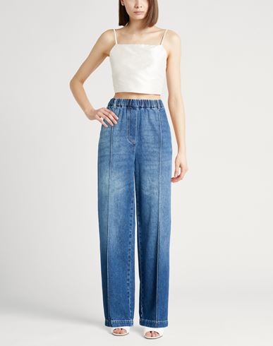 Crème Woman Jeans Blue Size 28 Cotton