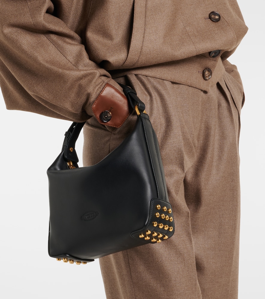 Metal Dots Mini leather shoulder bag