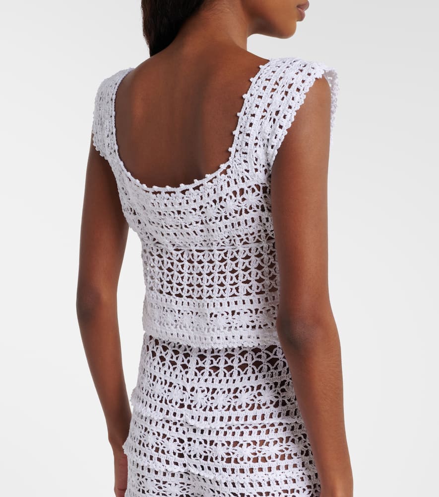 Deauville crochet cotton crop top