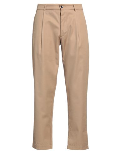 Original Vintage Style Man Pants Camel Size 32 Cotton, Virgin Wool