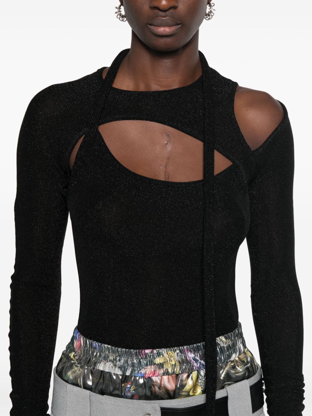 Lamé top - Black