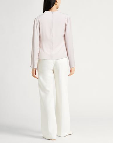 Woman Top Light grey Size 6 Acetate, Silk