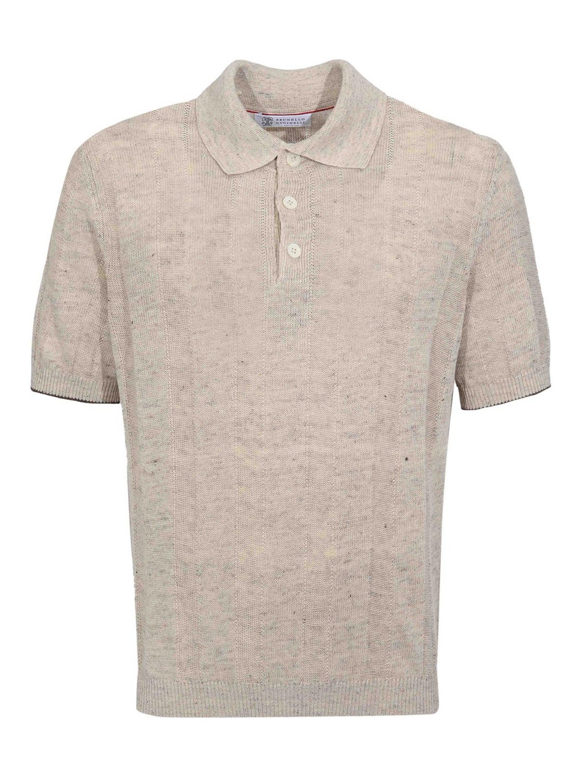Ribbed polo shirt