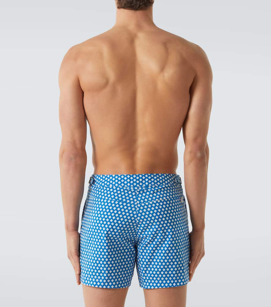 Checked swim trunks