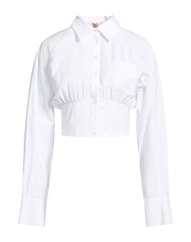 Woman Shirt White Size XS Cotton, Polyamide, Elastane