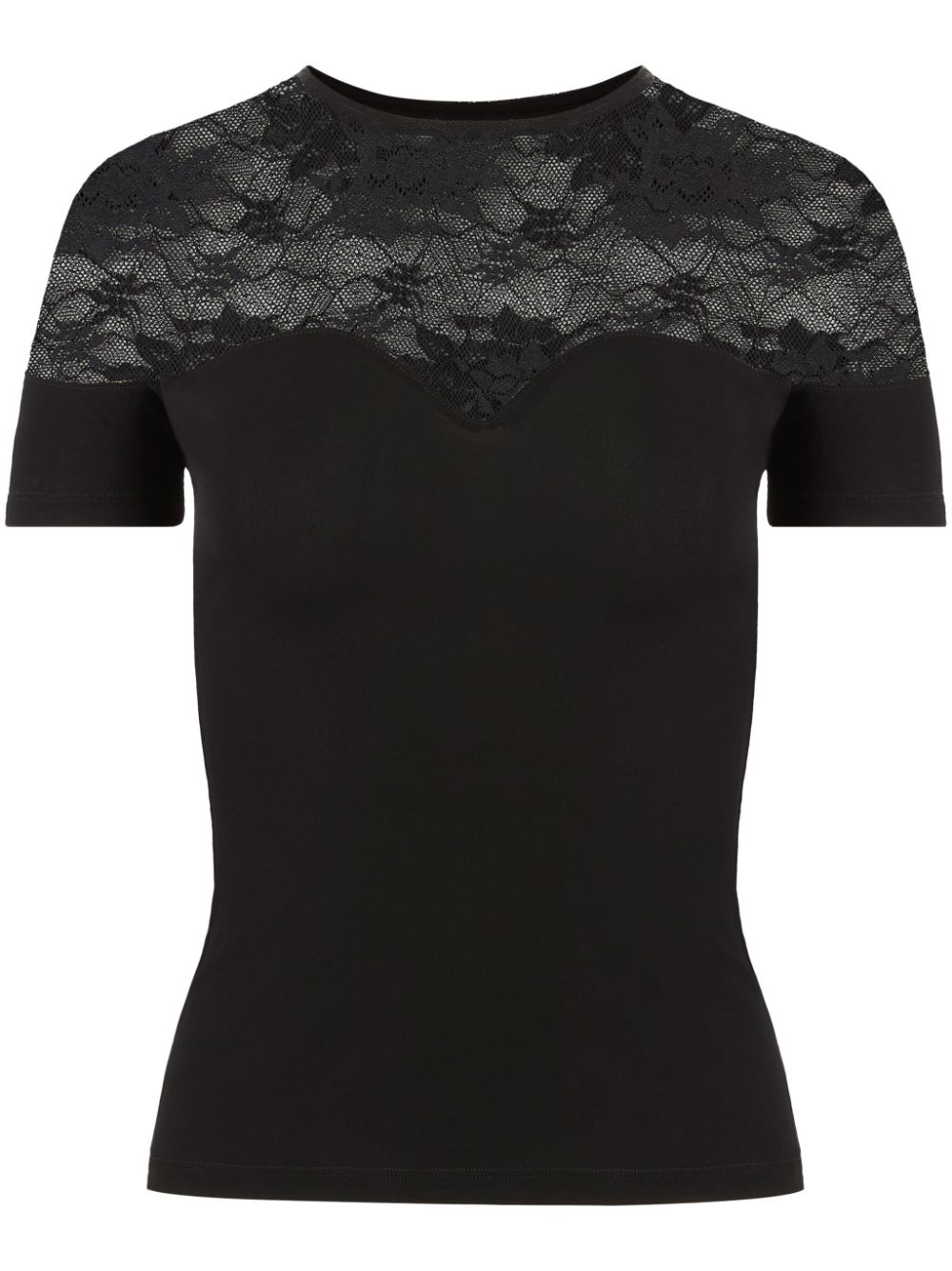 Lace-insert top - Black