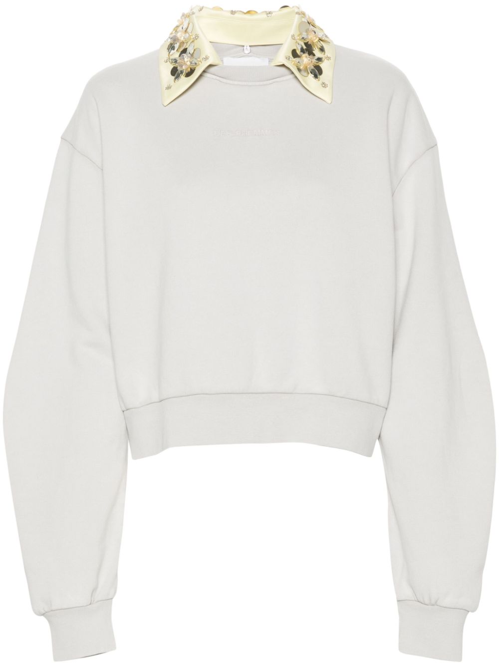 Embroidered-logo sweatshirt - Grey
