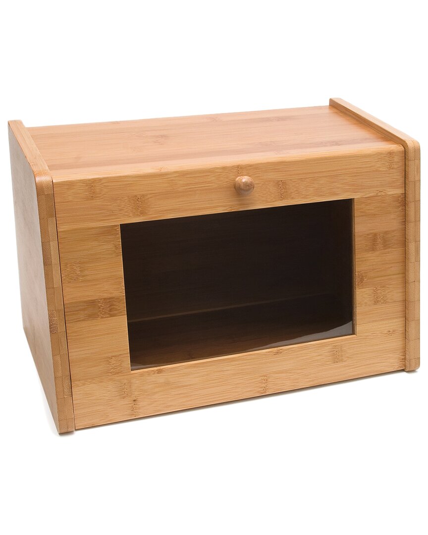 International Bamboo Bread Box With Acrylic Window