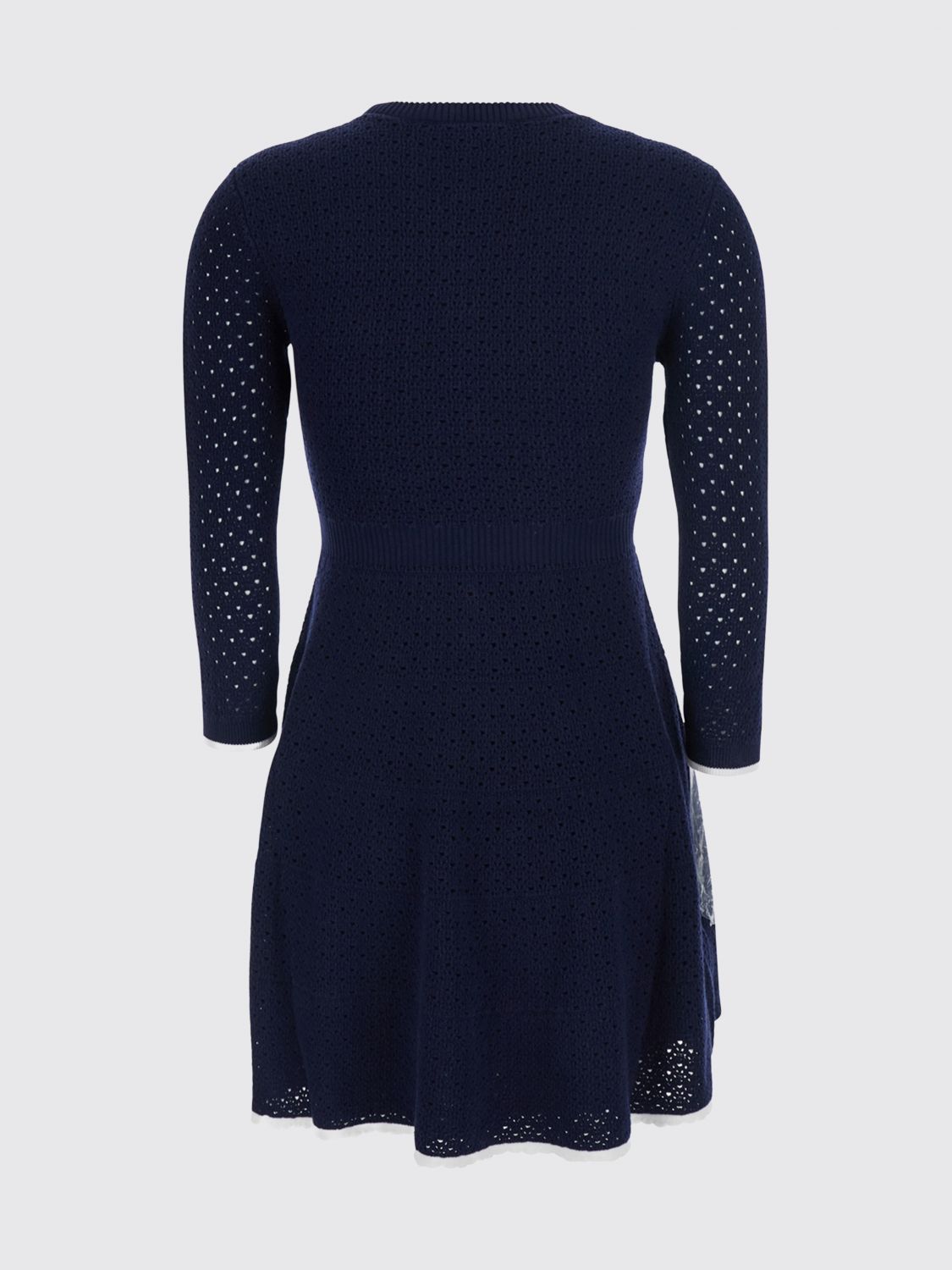 Long-Sleeved Viscose Knit Mini Dress with a Slim Fit