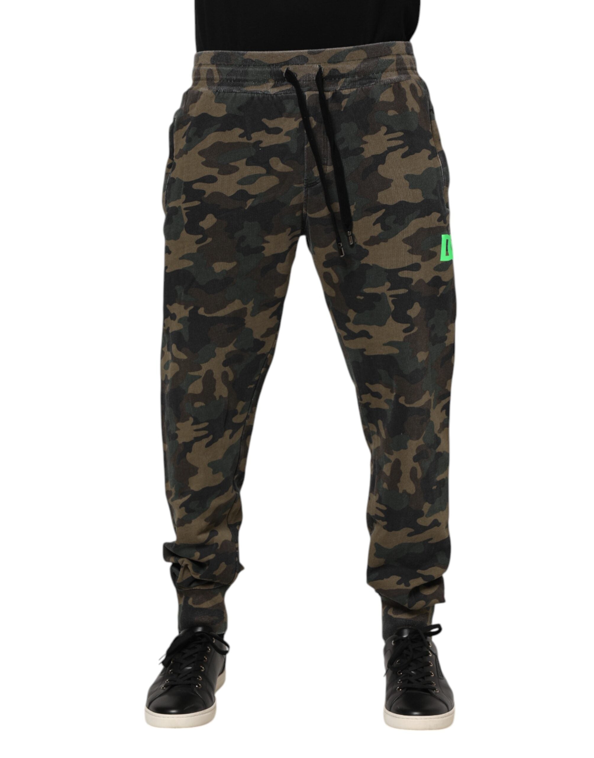Camouflage Cotton Joggers — Multicolor