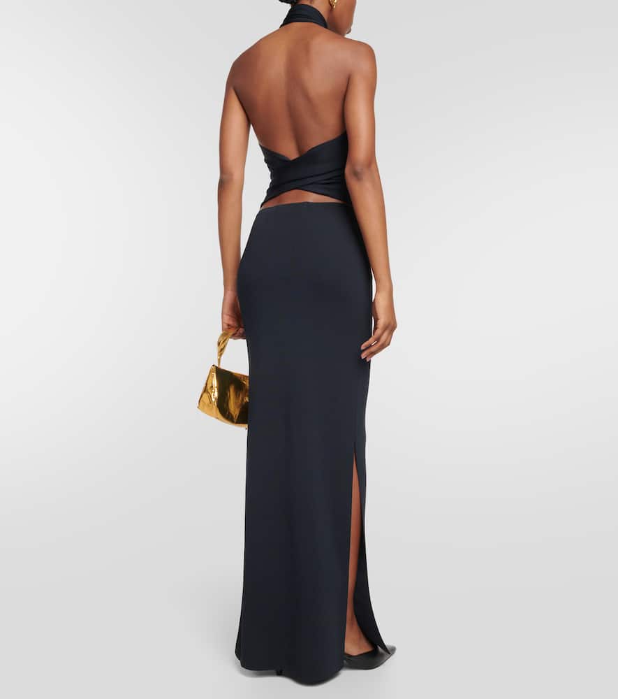 Aya Muse Draped halterneck gown