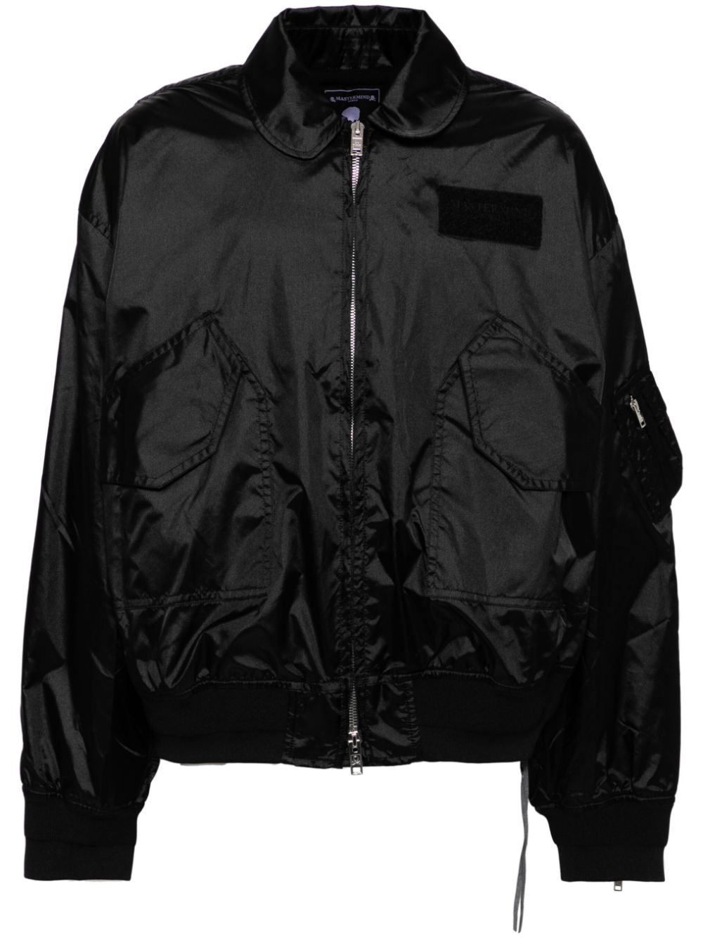 Logo-embroidered shirt jacket - BKX