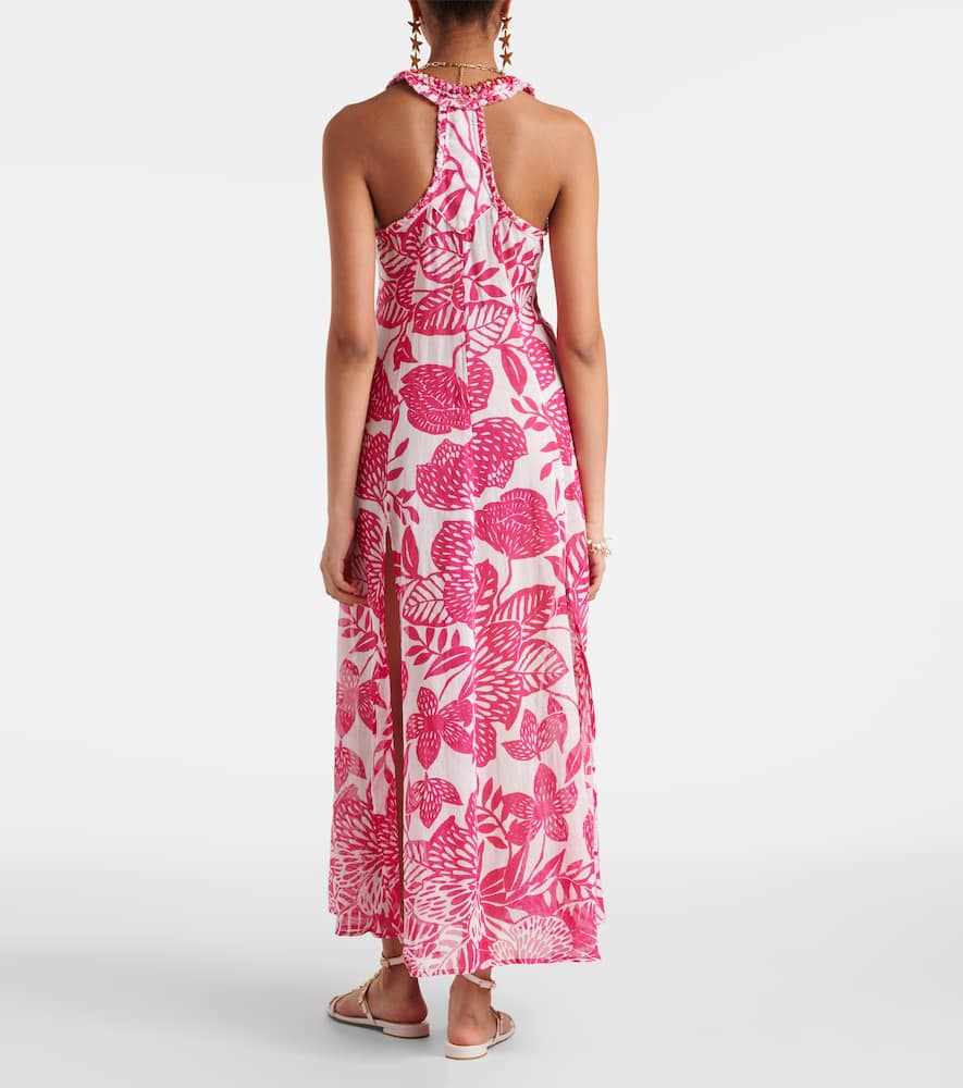 Poupette St Barth Nava printed cotton midi dress