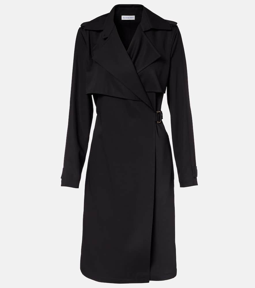 Belted wool wrap dress