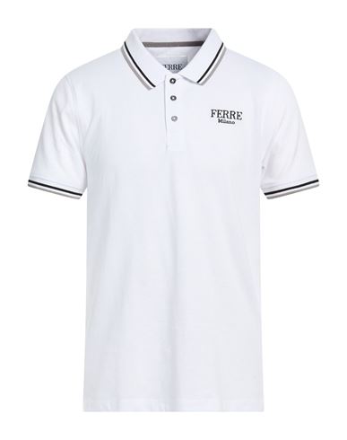 Man Polo shirt White Size L Cotton