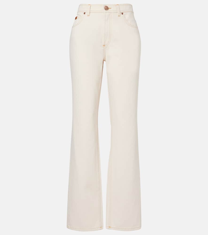 High-rise straight jeans