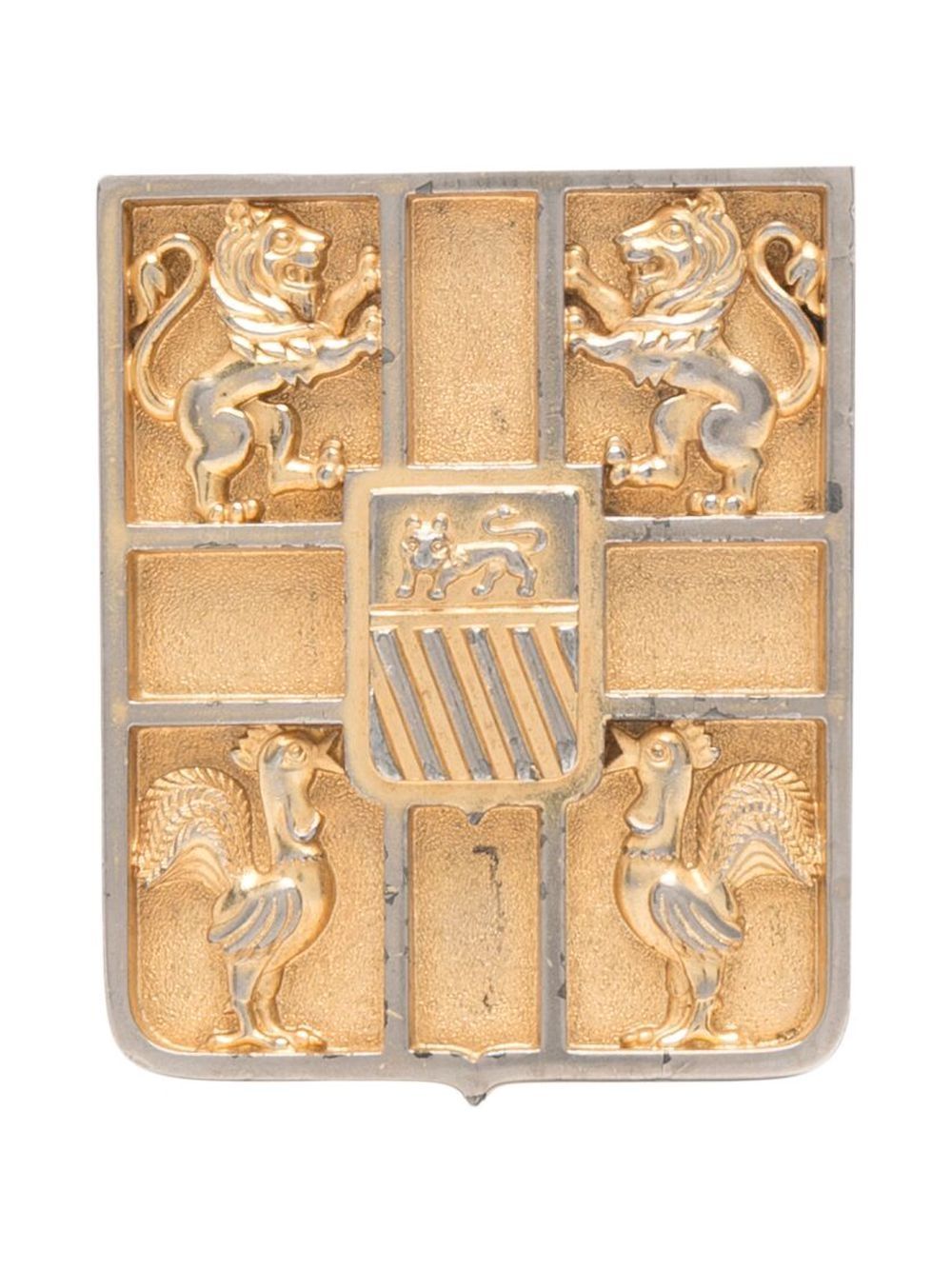 1990s animal motif belt buckle - Gold
