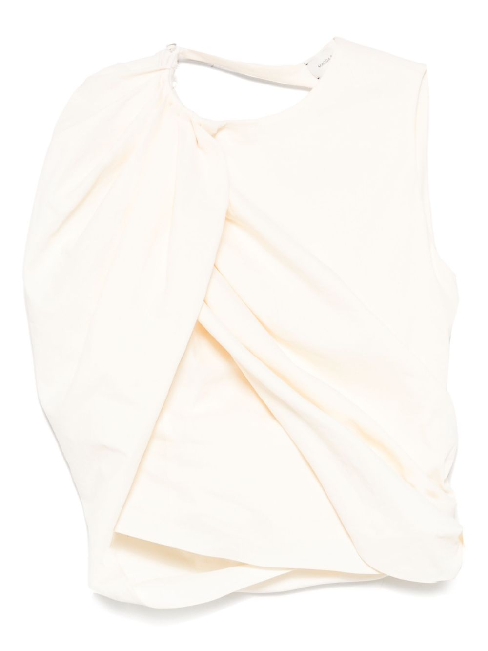 Magda Butrym asymmetric draped top - Neutrals