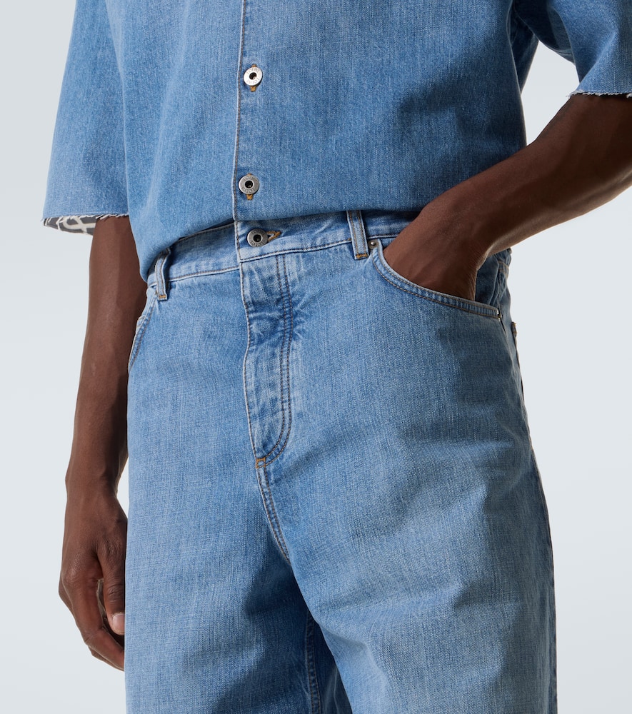 Anagram denim shorts