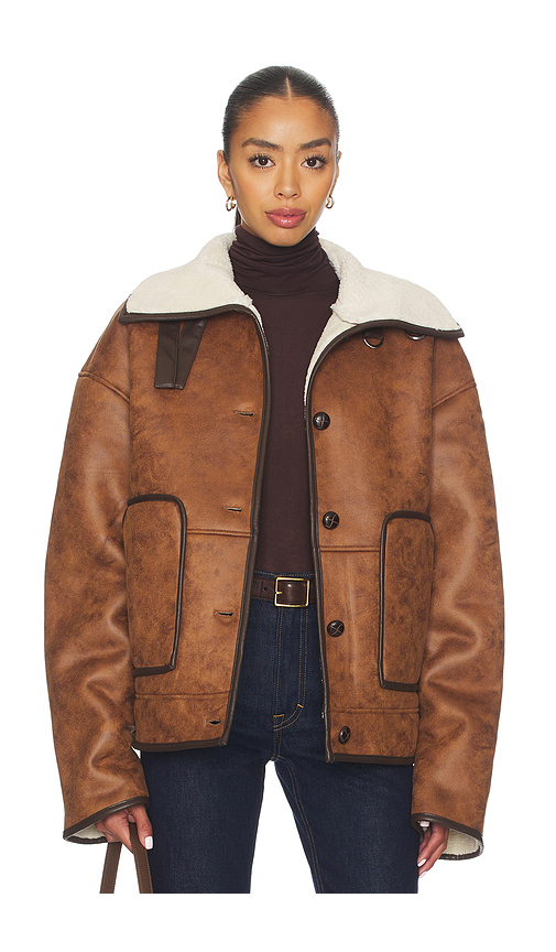 Tularosa Catie Coat in Brown. M. Also in S, XXS