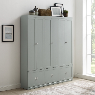 Crosley Furniture Harper 3-Piece Storage Entryway Set, Gray