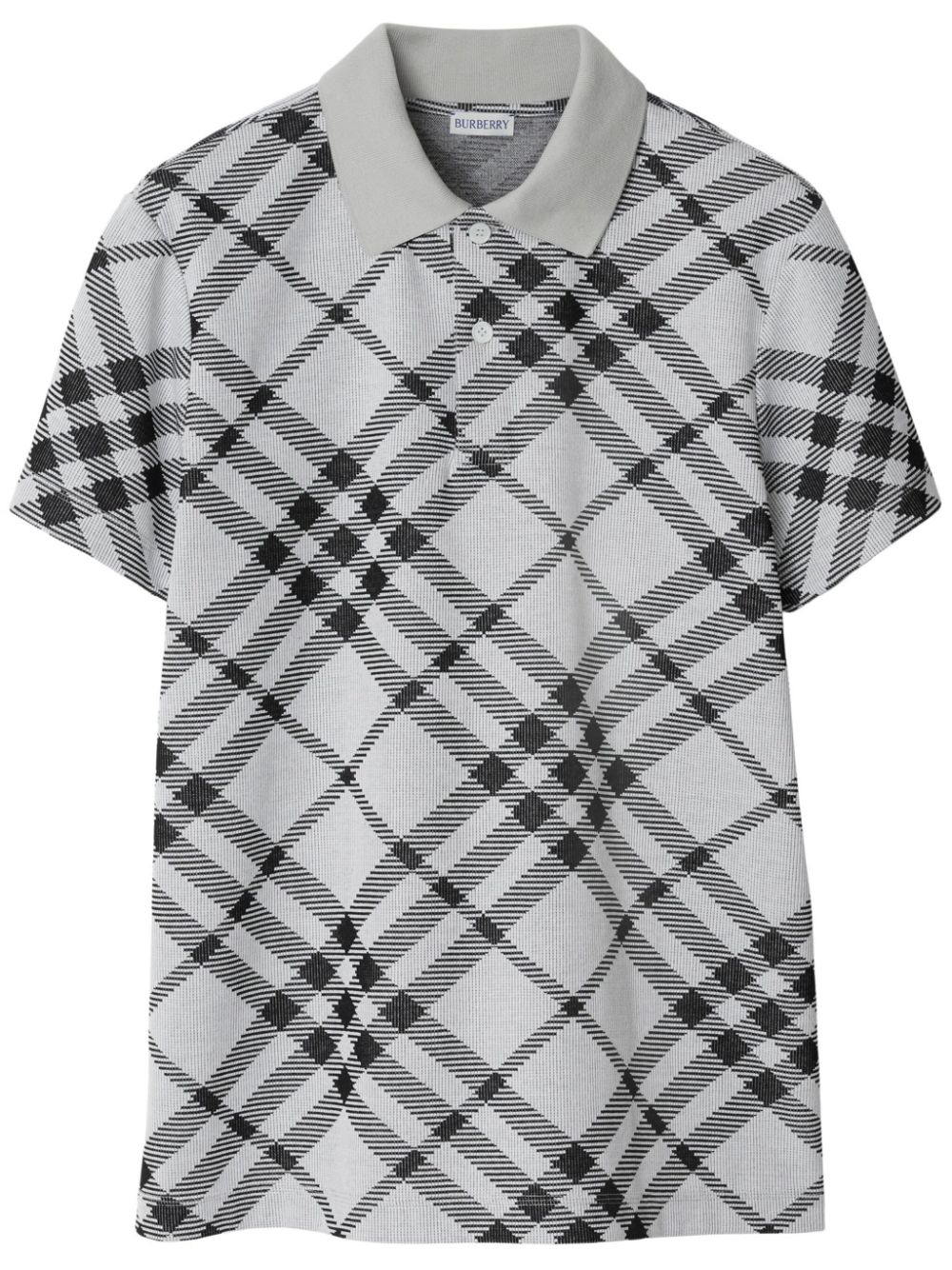 Nova Check polo shirt - White