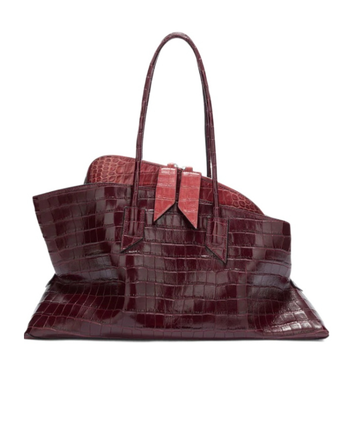 ''La Passeggiata Medium'' faded bordeaux top handle