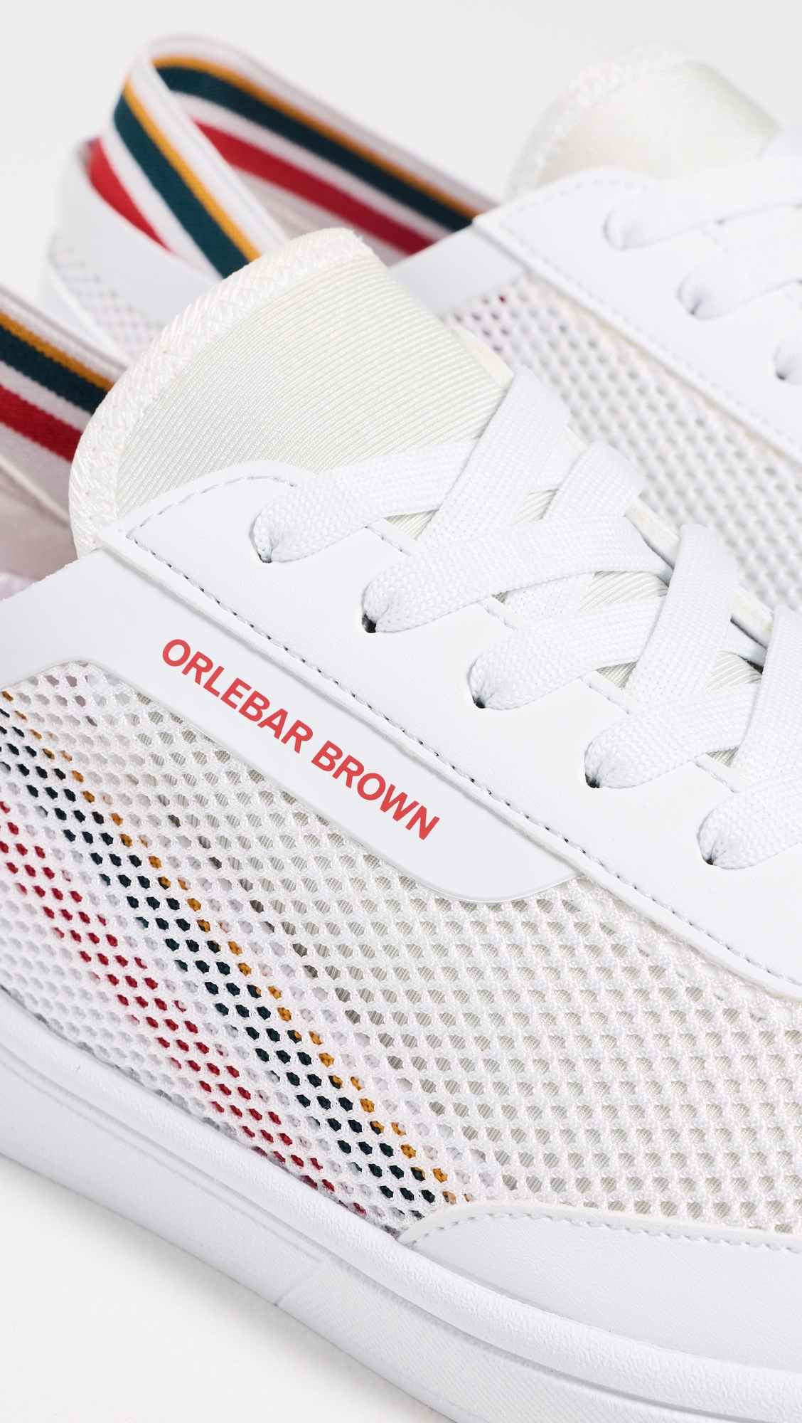 Larson OB Stripe You Can Swim In Sneakers White/Orange/Aquamarine