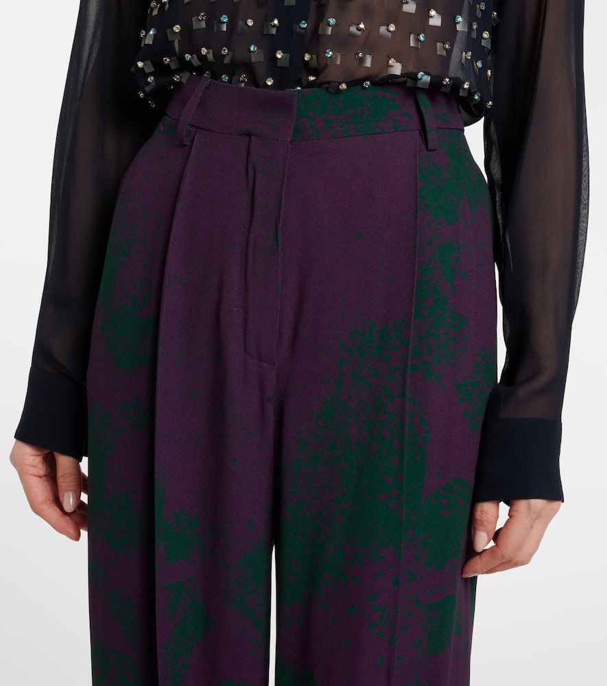 Printed wide-leg pants