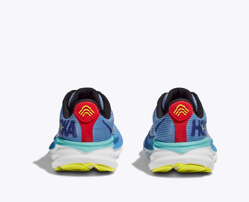 HOKA Clifton 9 Shoes in Virtual Blue/Cerise