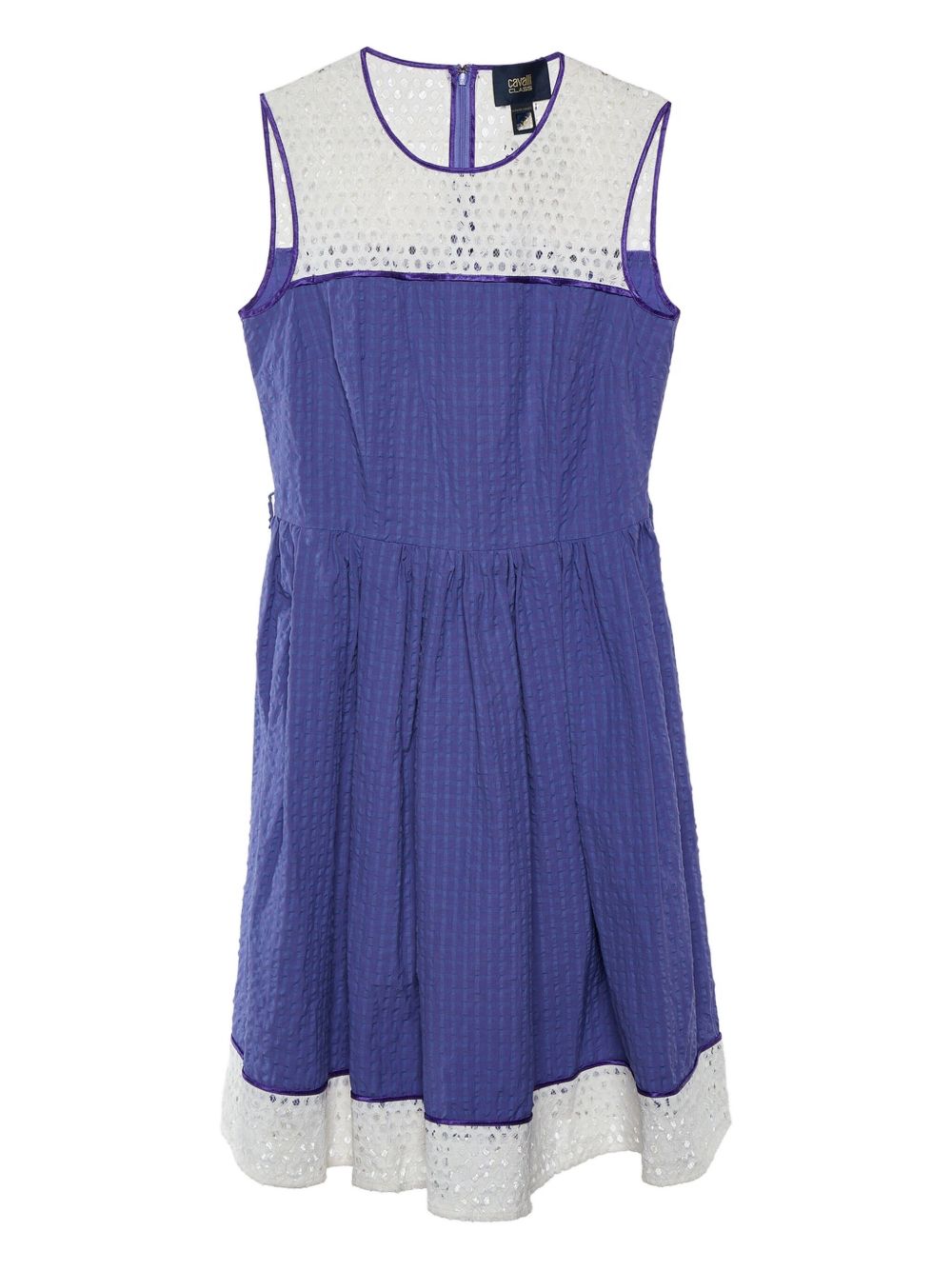 2015 pre-owned contrasting mini dress - Purple
