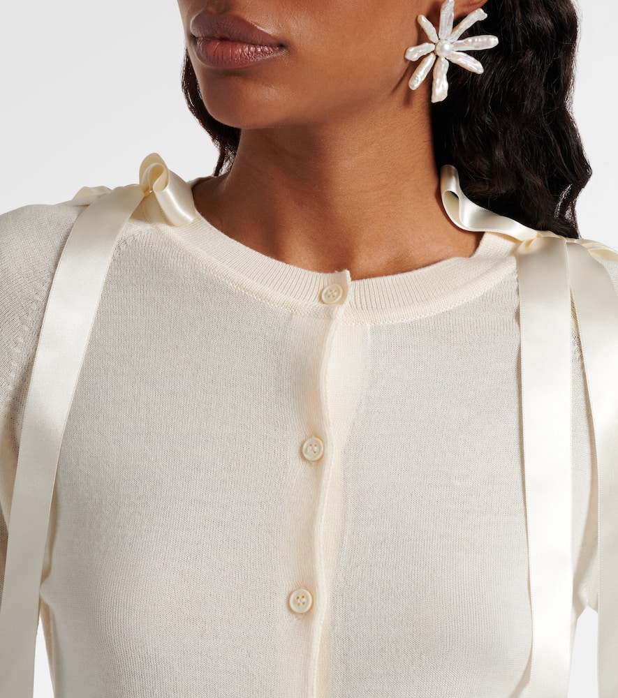 Wool and silk cardigan