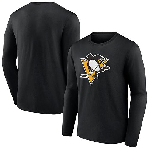 Men's Fanatics Black Pittsburgh Penguins Primary Logo Team Long Sleeve T-Shirt