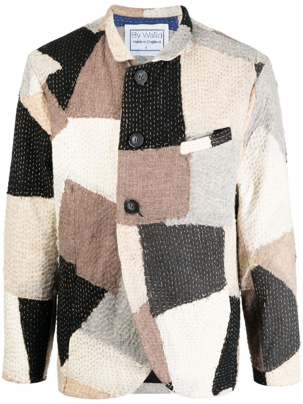 Patchwork wool jacket - Multicolour
